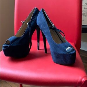 Royal blue heels